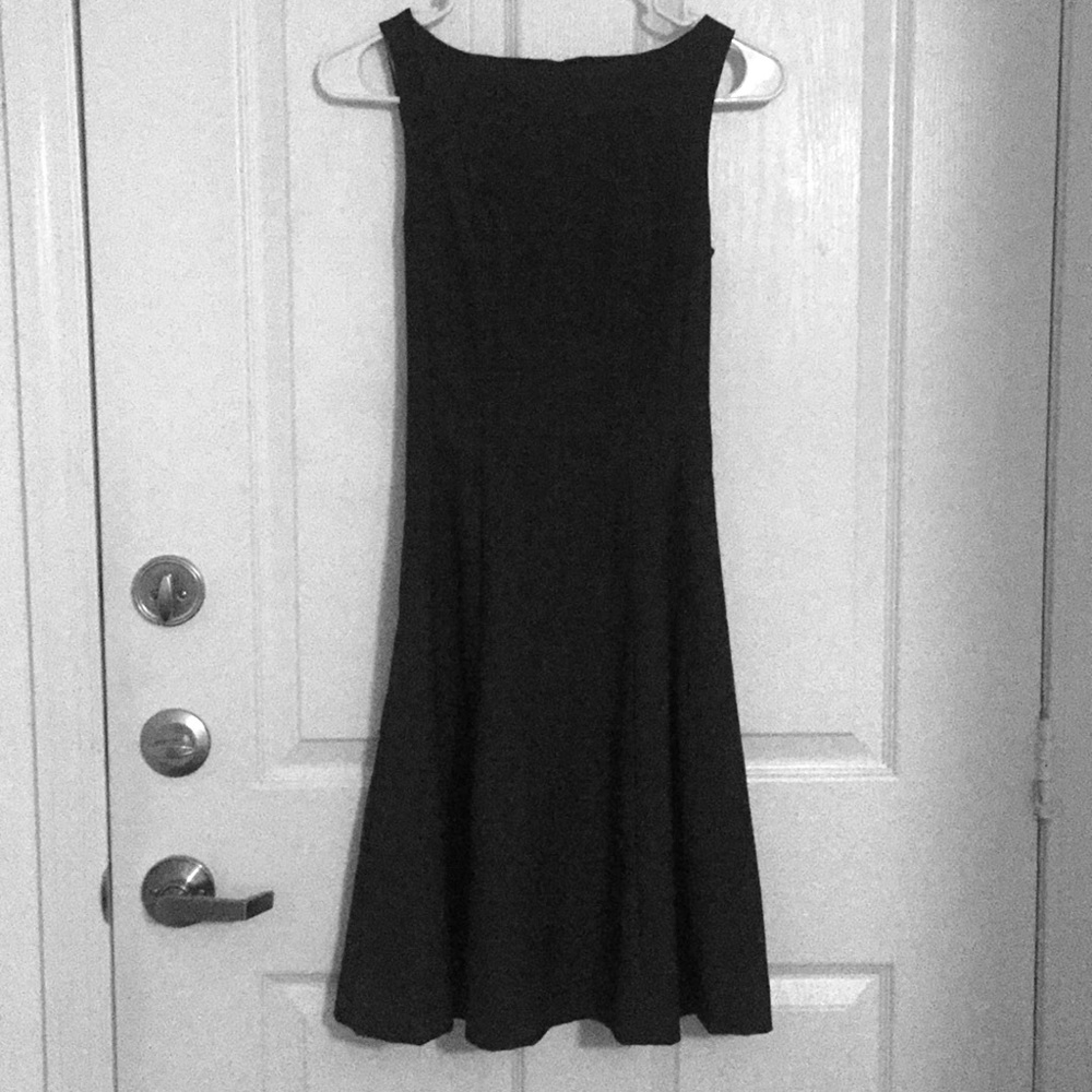 Dark gray pleated business dress